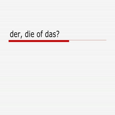 Der Die Das 01 | PPT