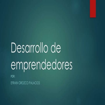 Desarrollo de emprendedores