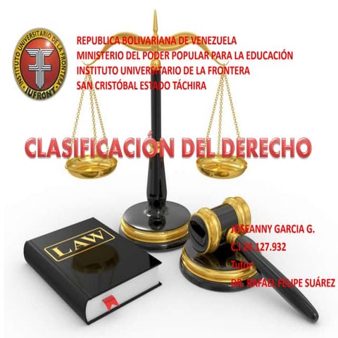 clasificación del derecho
