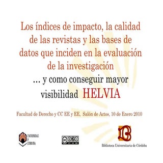 Índices de impacto en Derecho y ADE