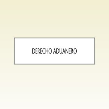 Derecho aduanero