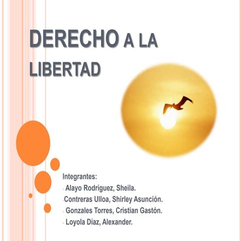DERECHO A LA LIBERTAD