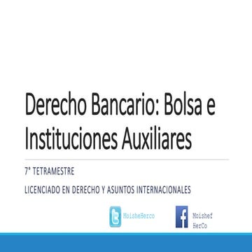 Derecho Bancario