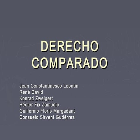 Derecho comparado 1