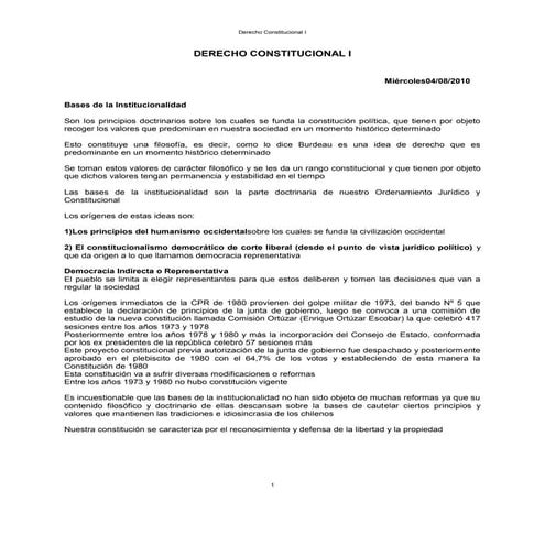 Derecho constitucional 1