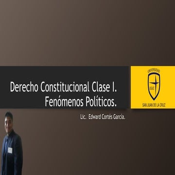 Derecho constitucional Fenómenos Políticos.
