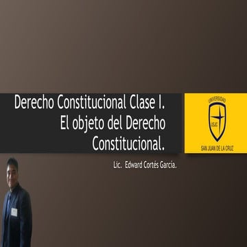El Objeto del Derecho Constitucional