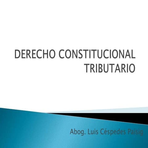 Derecho constitucional tributario