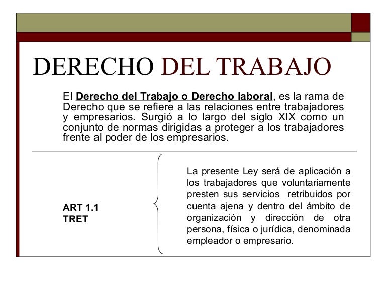 Derecho del trabajo
