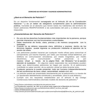 Derecho de peticion y silencio admi...