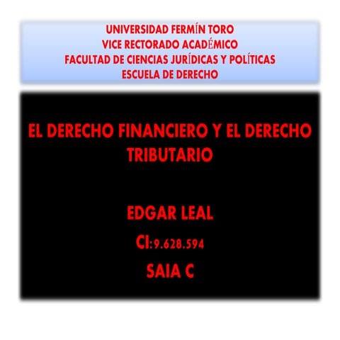 Derecho financiero y tributario