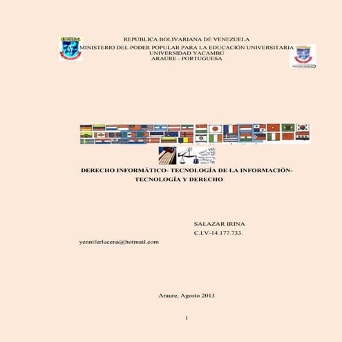 Derecho informático  tecnología y derecho