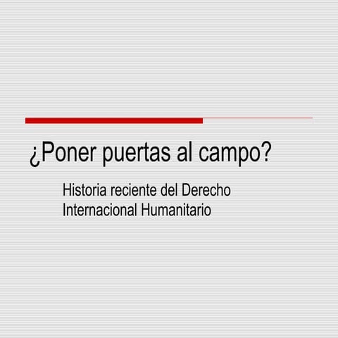 Derecho internacional Humanitario