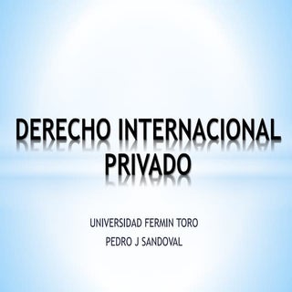 Derecho internacional privado