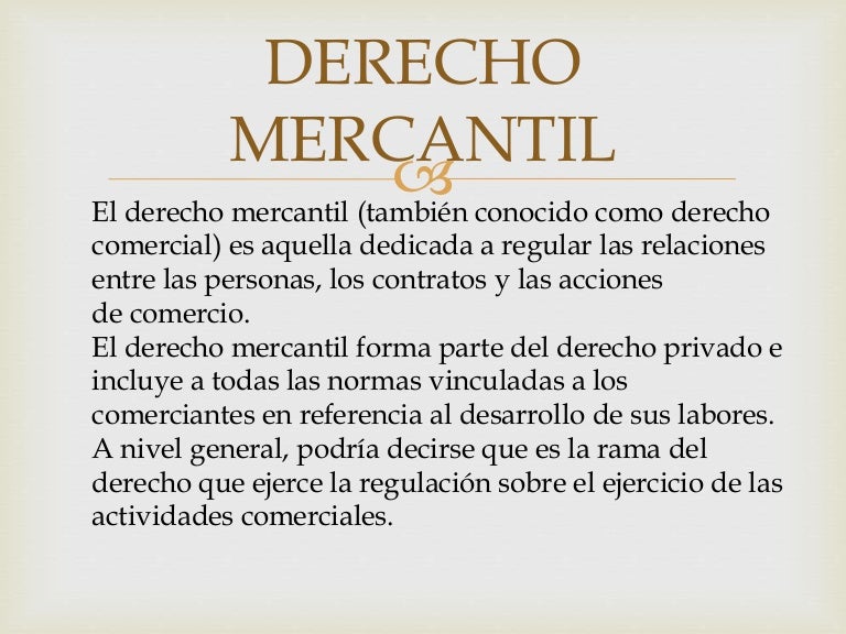 Derecho mercantil