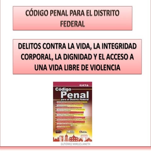 Delitos contra la vida y la integridad corporal | PDF