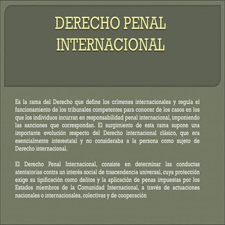 Derecho Penal Internacional