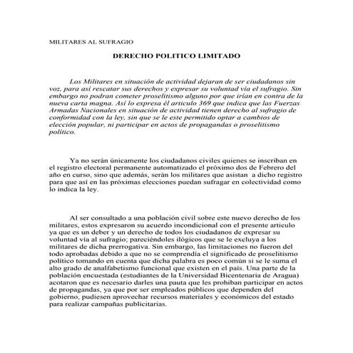 Derecho politico limitado