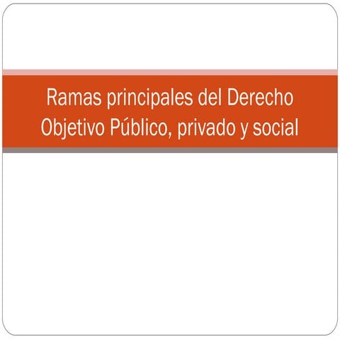 Derecho privado, publico y social