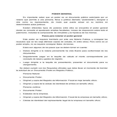 Formato Poder general Venezuela | DOC