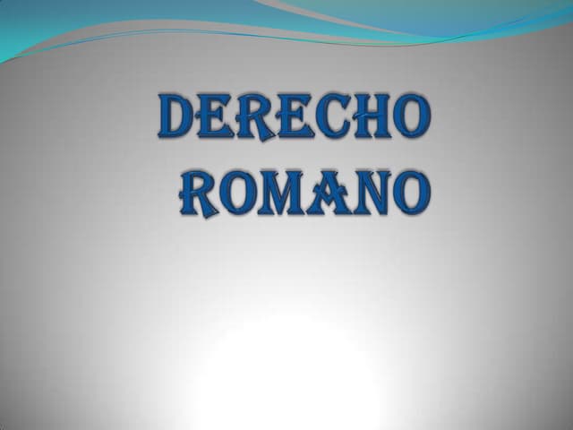 Derecho romano point