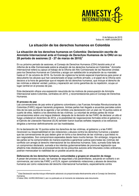 Mecanismos de protección de los derechos humanos en colombia | PDF