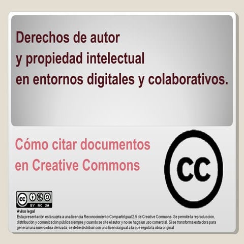 Tutorial Creative Commons (CC) | PDF