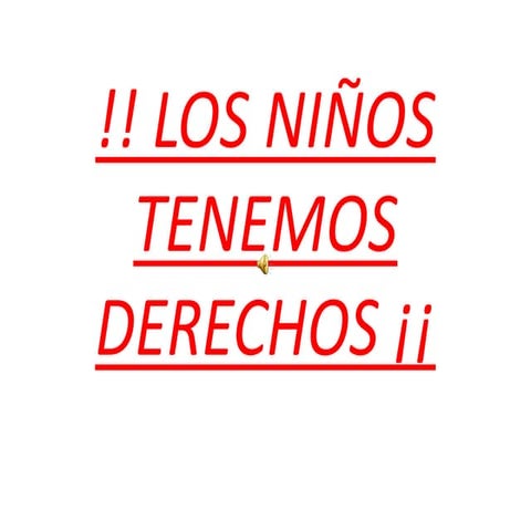 Derechos dde los niños