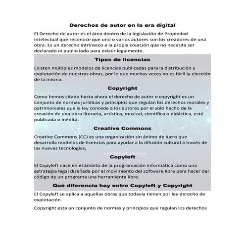 Derechos de autor en la era digital | PDF