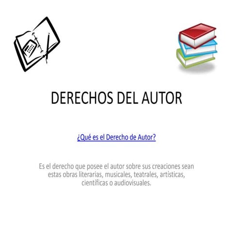 Derechos del autor  diaposotivas