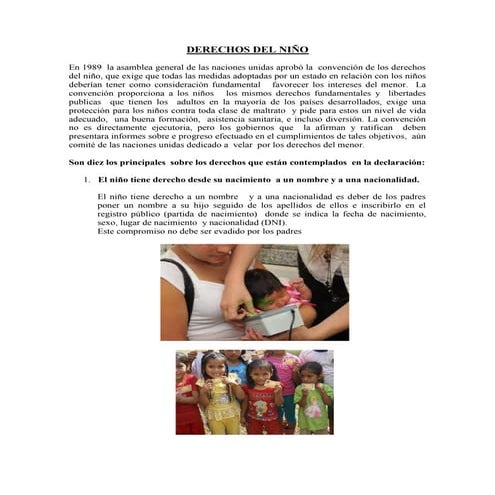 Derechos del niño