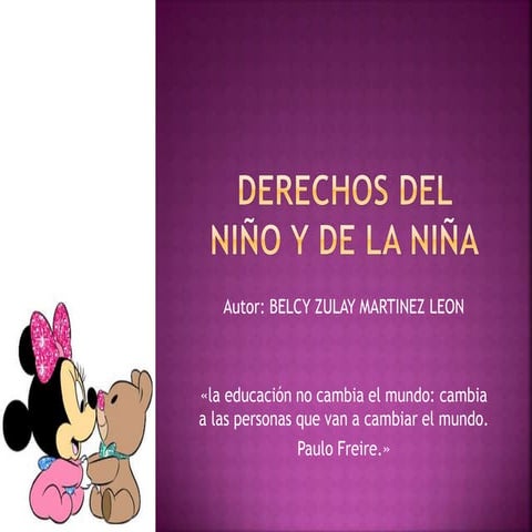 DERECHOS FUNDAMENTALES DEL NIÑO Y DE LA NIÑA