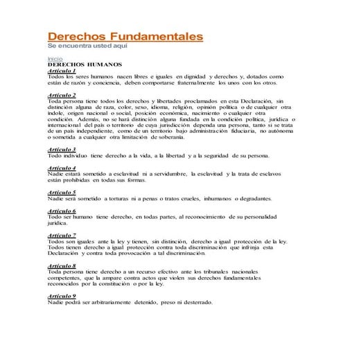 Derechos fundamentales