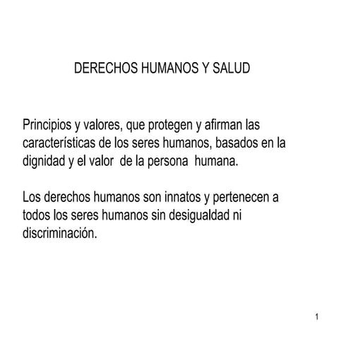 Derechos humanos y salud