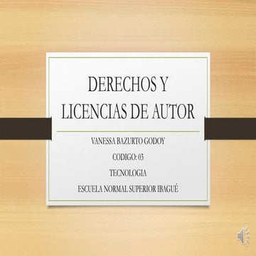 Derechos y licencias de autor