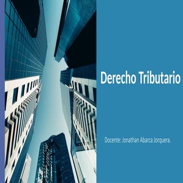Derecho Tributario para estudiantes de A