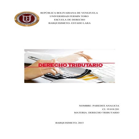 Derecho tributario y sus Ramas