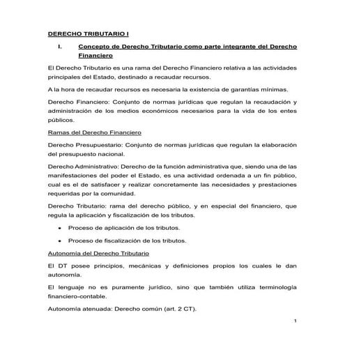 DERECHO TRIBUTARIO I CON CORCONDANCIAS DEL CODIGO TRIBUTARIO
