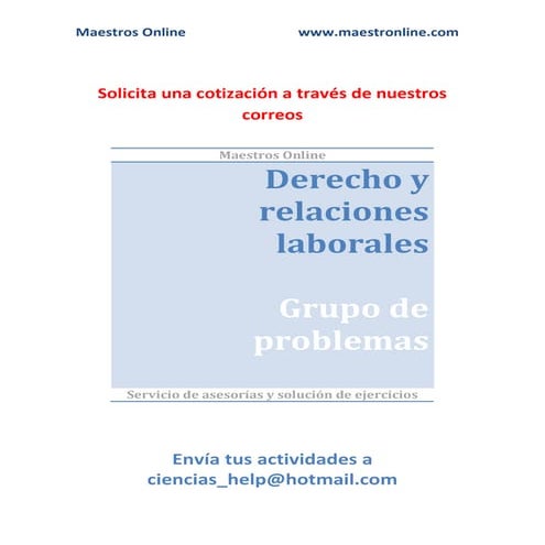 Derecho y relaciones laborales