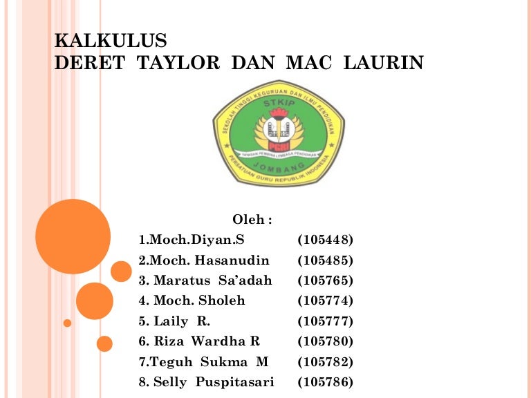 Deret Taylor And Mac Laurin