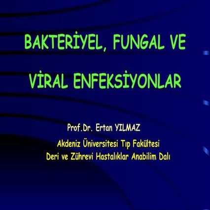 bakterial ve fungal deri enfeksionları