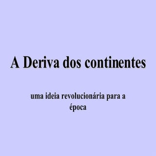 Deriva Continental