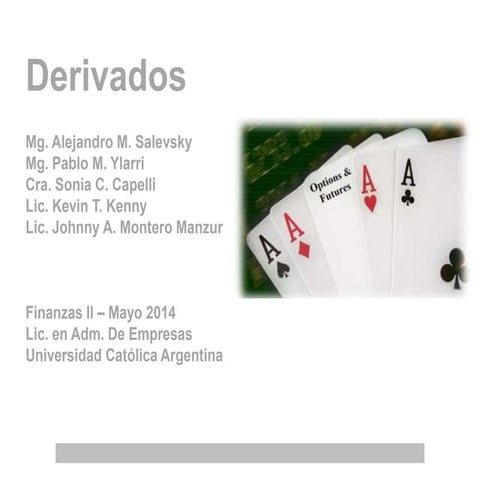 Derivados - Futuros, Foward, Opciones.