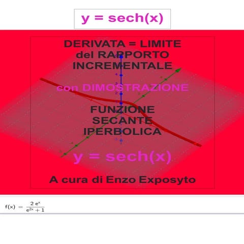 DERIVATA della FUNZIONE SECANTE IPERBOLICA - 3 ESPRESSIONI della SECANTE - IN...