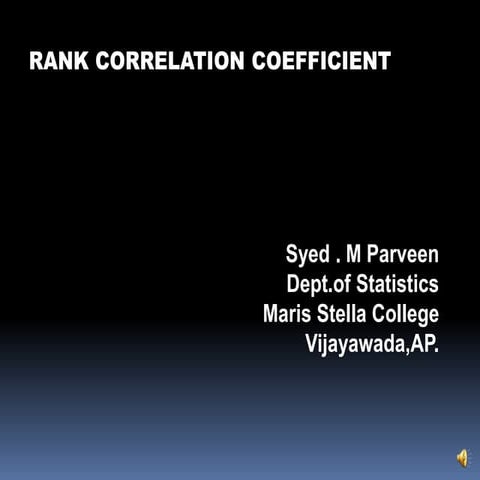 Derivation of rank correlation 1