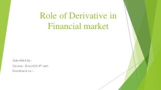 Derivative in financial market