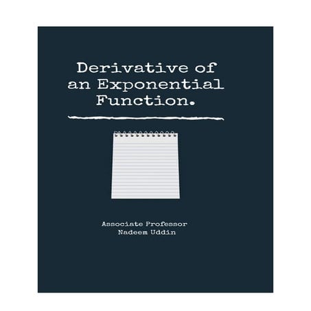 Derivative of an exponential function