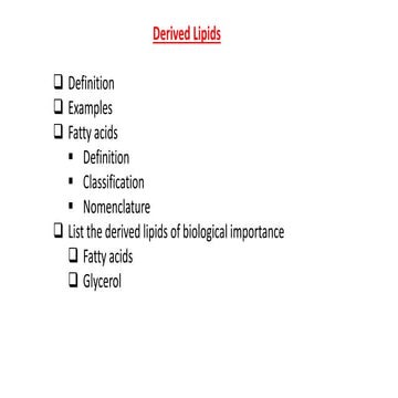 Derived lipids