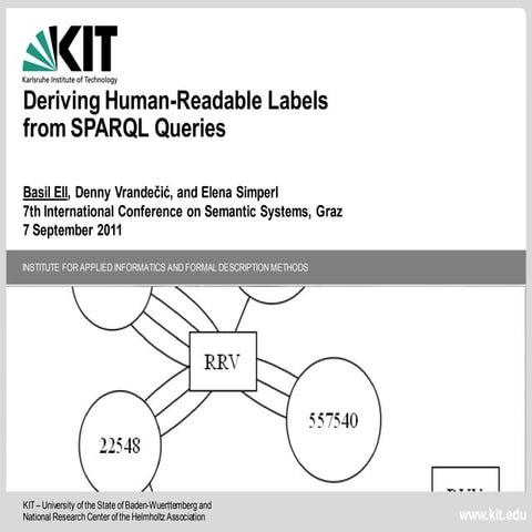Deriving human readable labels from sparql queries 
