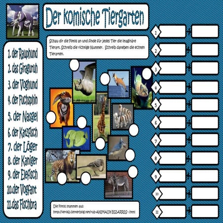 Der komische tiergarten